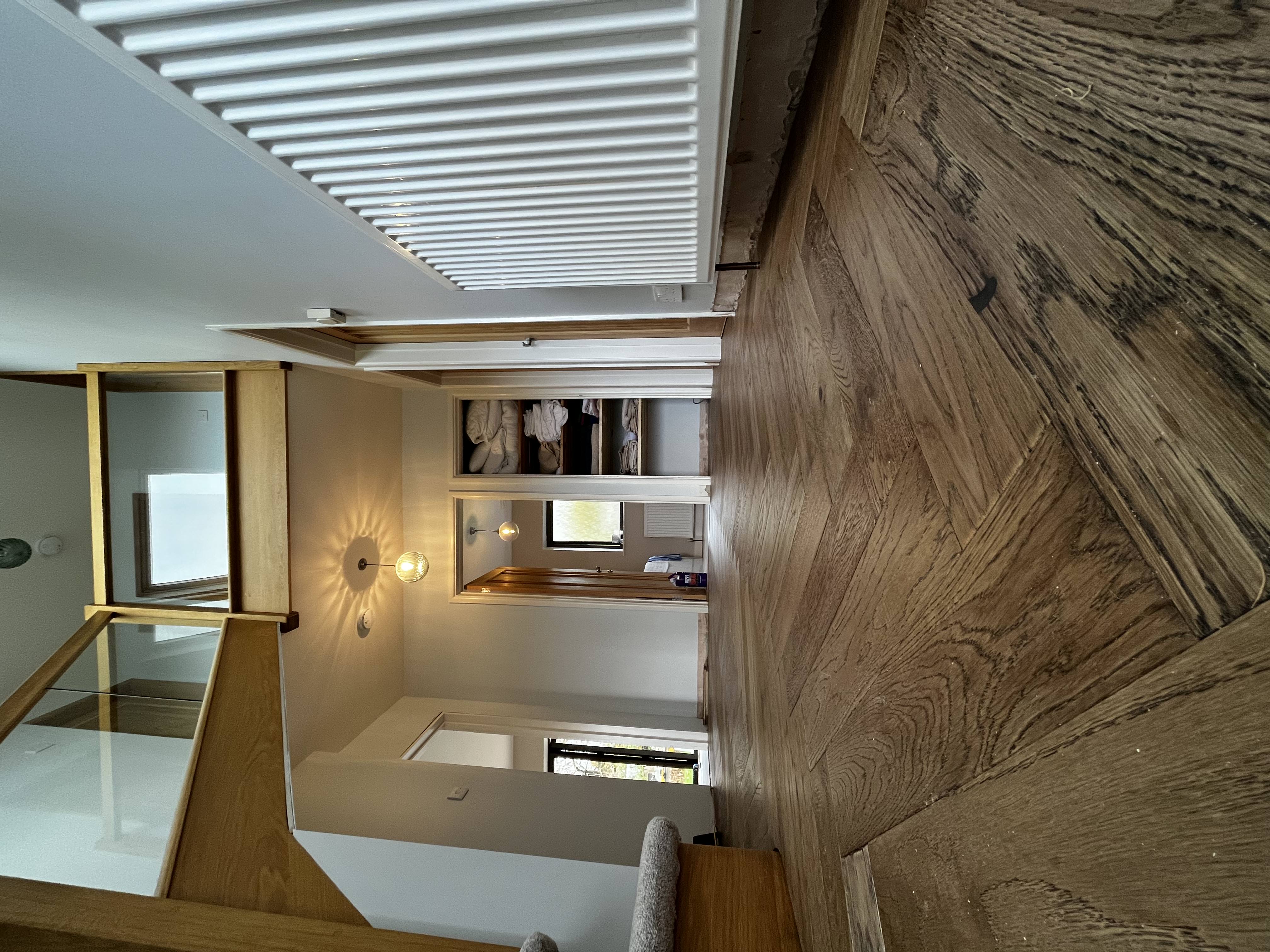 Close up of herringbone flooring Frome